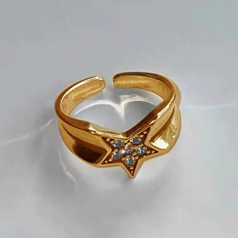 Y2k star adjustable rings from the streetwear collection - 4 / resizable