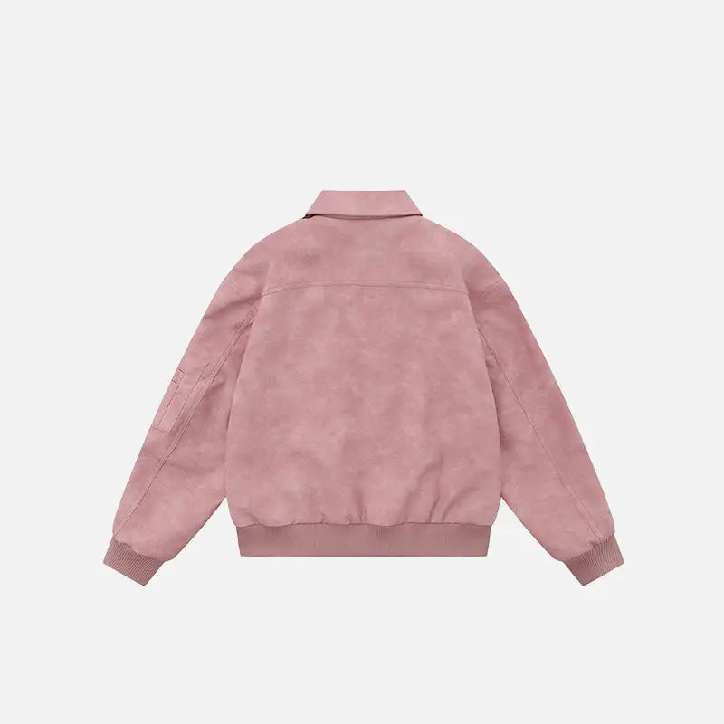 Y2k star graphic embroidery varsity jacket for versatile streetwear style