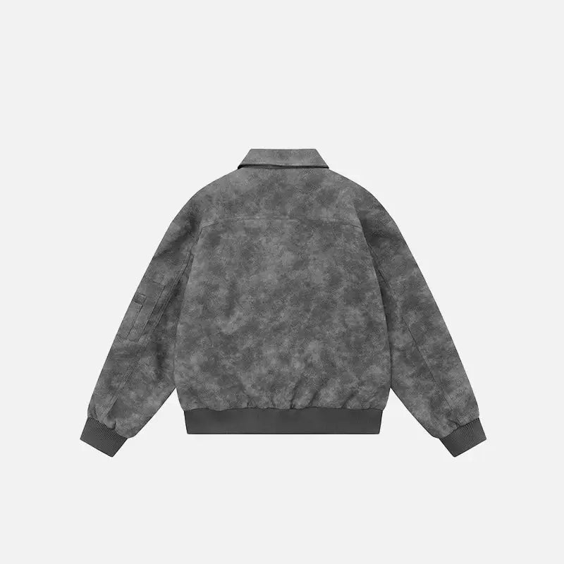 Y2k star graphic embroidery varsity jacket for versatile streetwear style