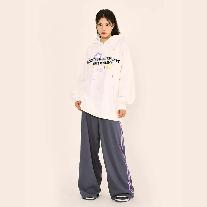 Y2k star graphic oversized hoodie for ultimate comfort and style - hoodies