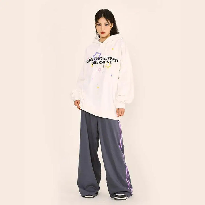 Y2k star graphic oversized hoodie for ultimate comfort and style - hoodies
