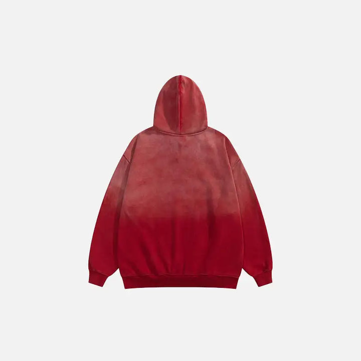 Y2k streetwear star washed loose fit hoodie for comfort and style