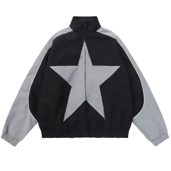 Zipper étoile gray y2k fashion must-have for urban style