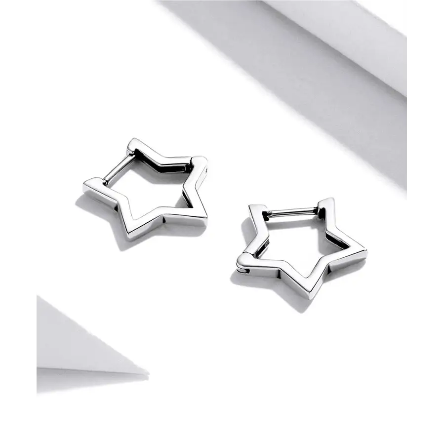 Sterling silver y2k tree of life earrings in hoops design