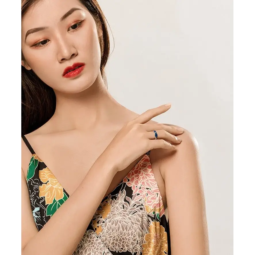 Irregular prong set y2k van gogh sterling silver ring size 5-8 - rings