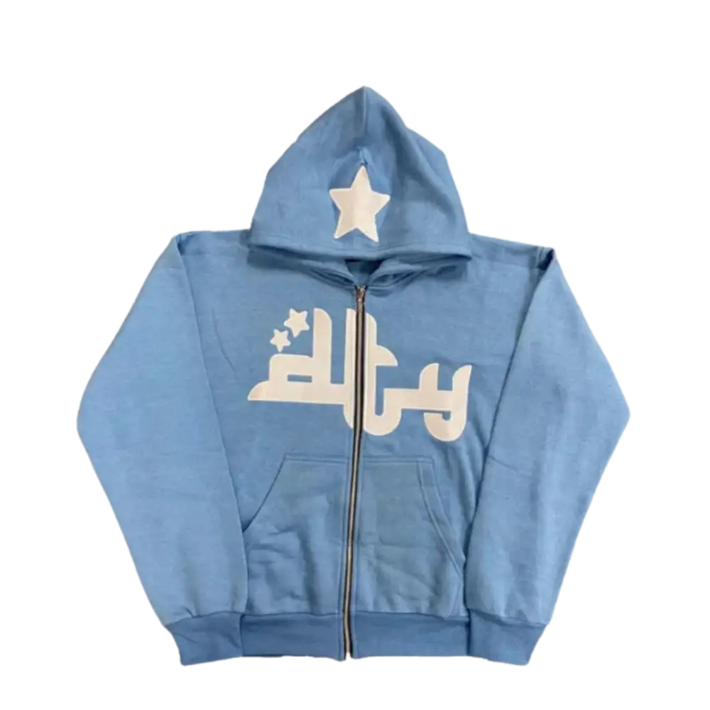 Y2k zipper stars for urban fashion enthusiasts - babyblau / s