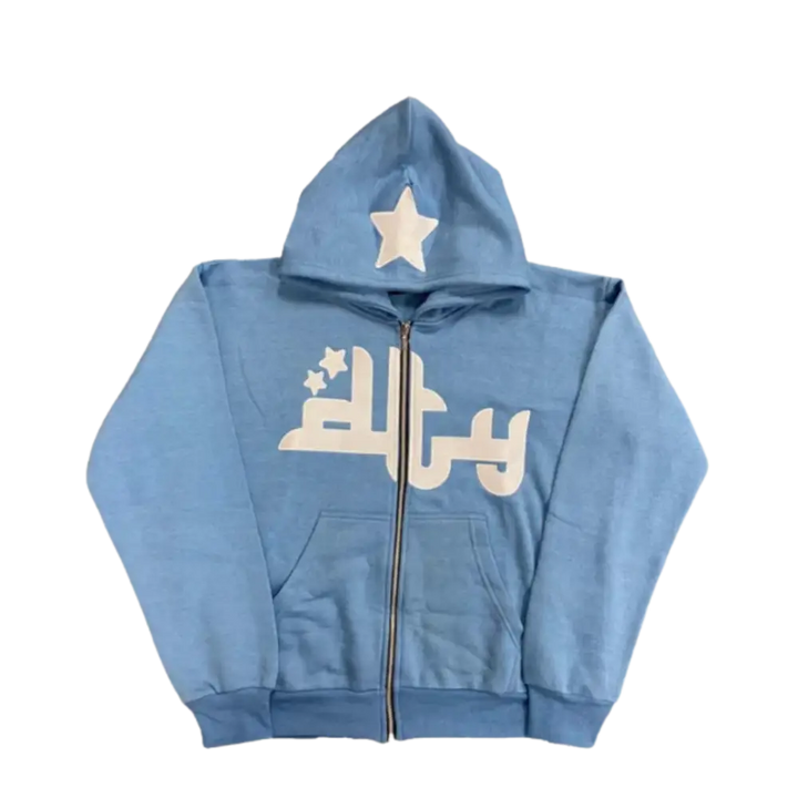 Y2k zipper stars for urban fashion enthusiasts - babyblau / s