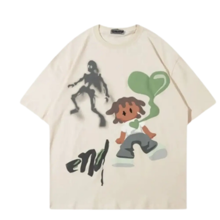 T-shirt steal my heart y2k - mode urbaine - beige / s