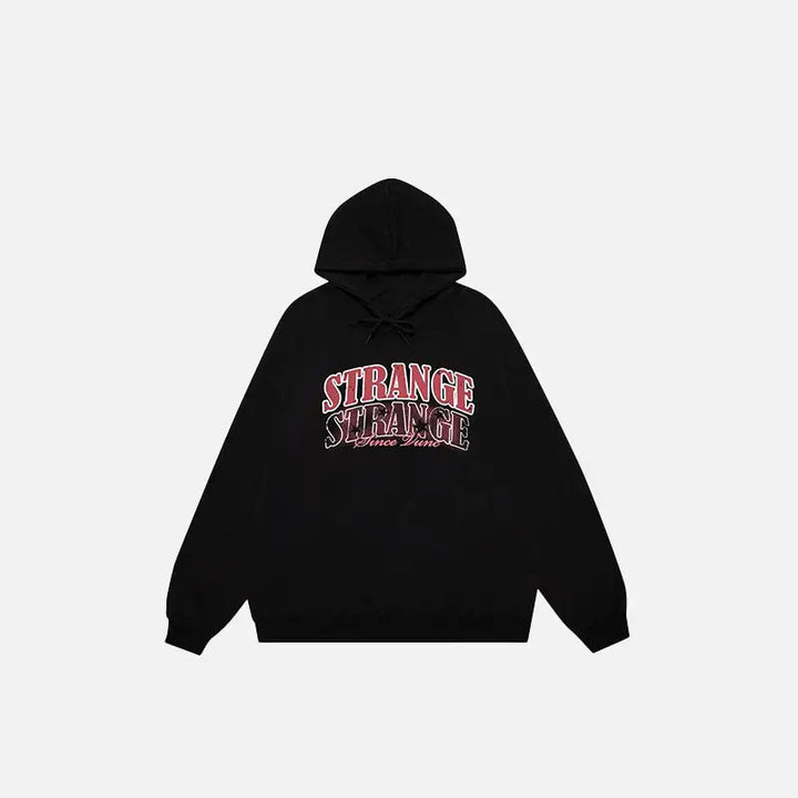 Washed y2k letter print hoodie for vintage style - black / m - hoodies