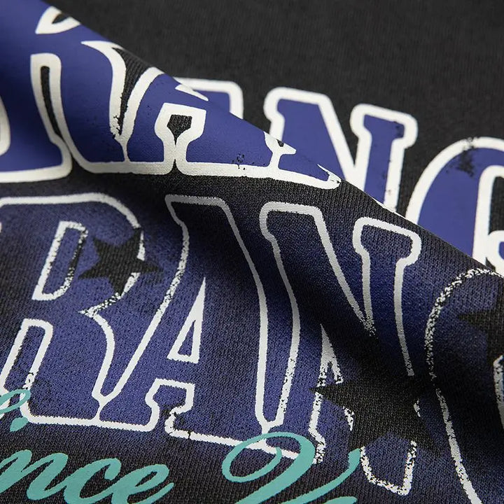 Washed y2k letter print hoodie for vintage style - hoodies