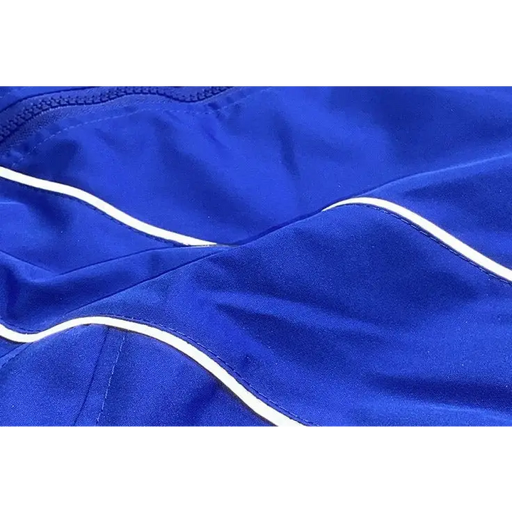 Striped reflective v jacket for y2k streetwear style - jackets