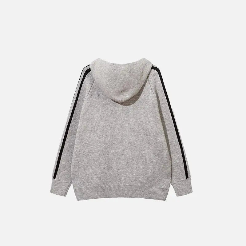 Y2k striped loose fit hoodie in sporty style - hoodies