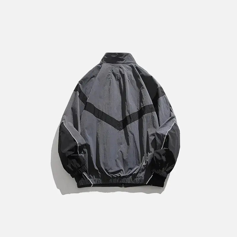 Y2k windbreaker jacket in cozy cotton and acrylic blend - jackets