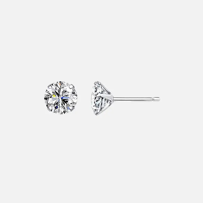Y2k 925 sterling silver stud earrings for elegant style - 7mm