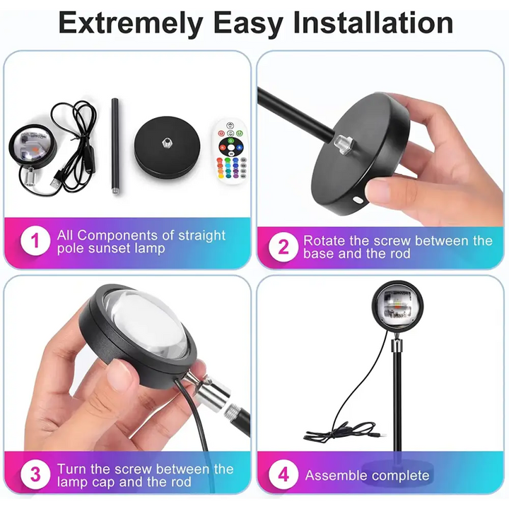 Trendy y2k decor and sunset lamps to elevate your space - 16 colors & remote app