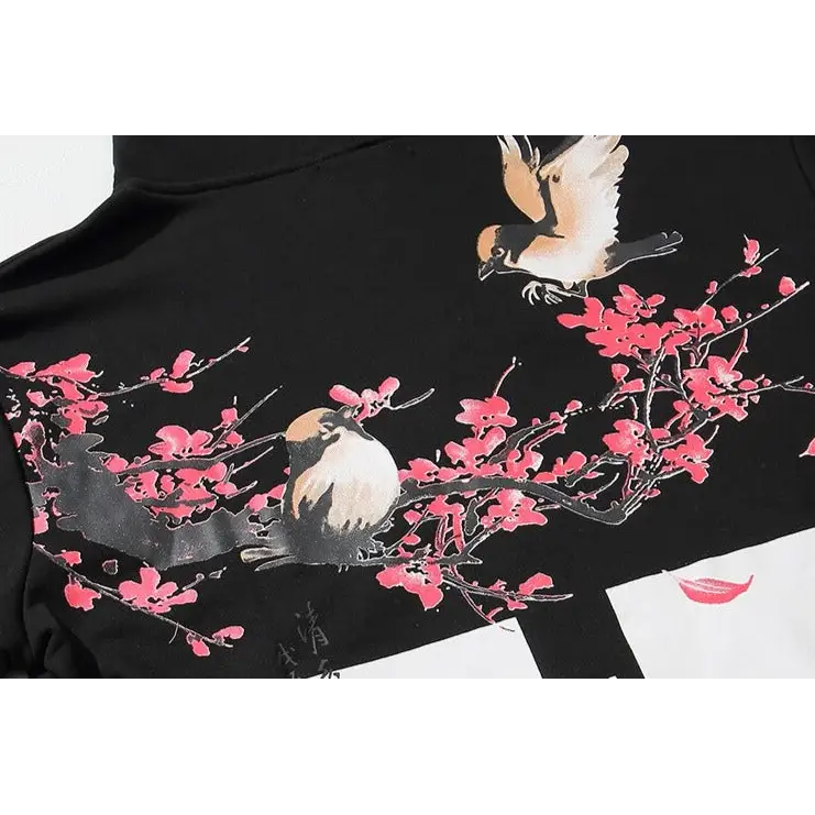 Peace y2k hoodie with kanji pattern - hoodies