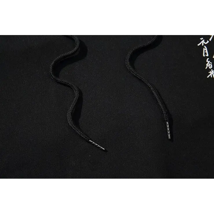 Peace y2k hoodie with kanji pattern - hoodies