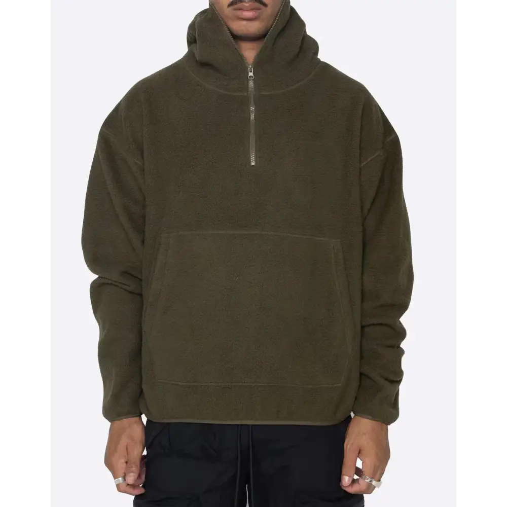 Sweat sherpa cagoule y2k - style streetwear - green / m