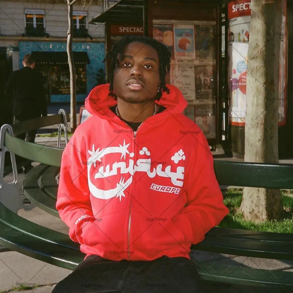 Y2k sweatshirt with arabic writing - unique streetwear