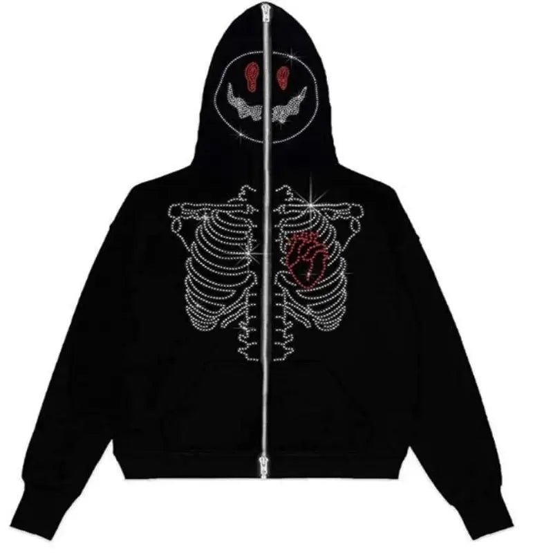 Grunge y2k sweatshirt: rebel and modern style - s