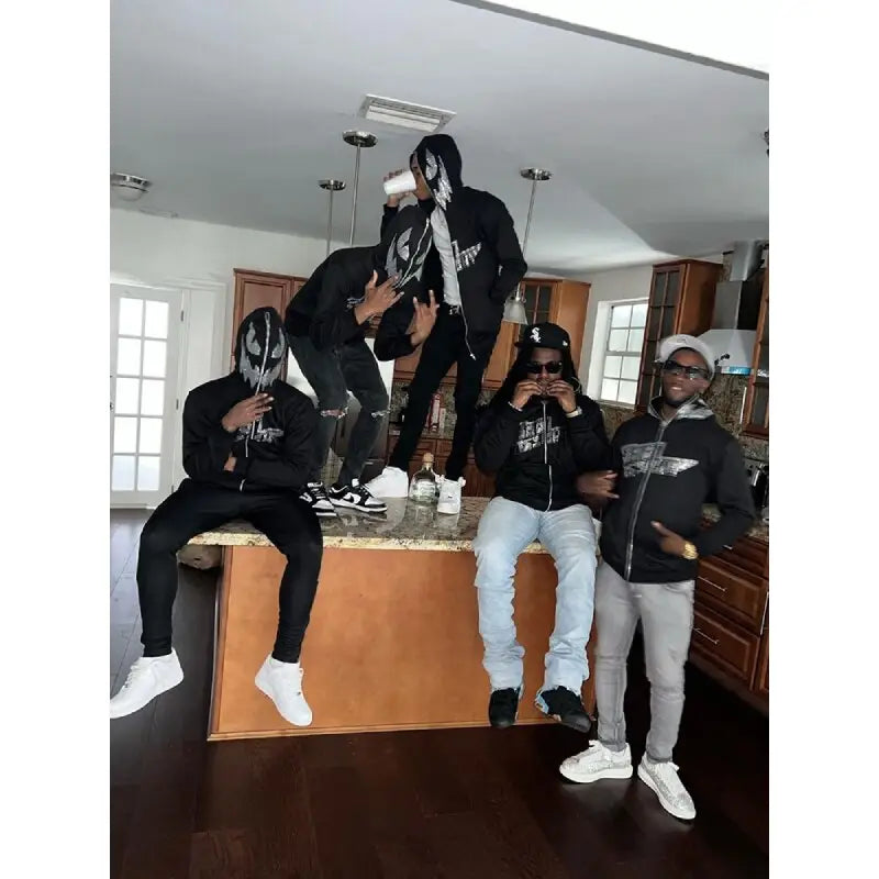 Y2k rhinestone zip hoodie inspired by venom