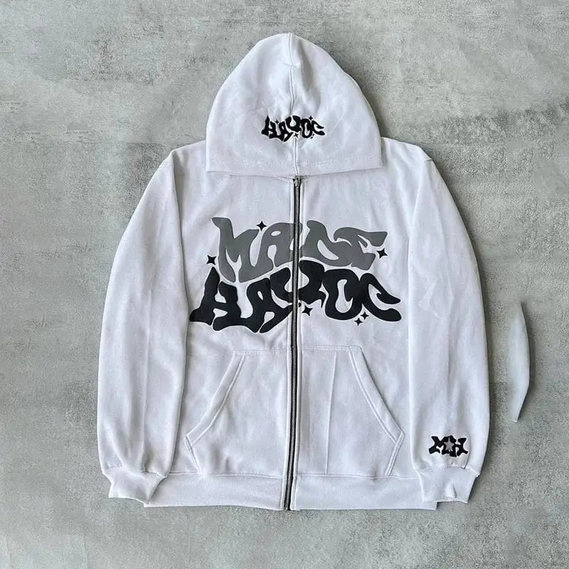 Y2k zip-up sweatshirt for stylish comfort