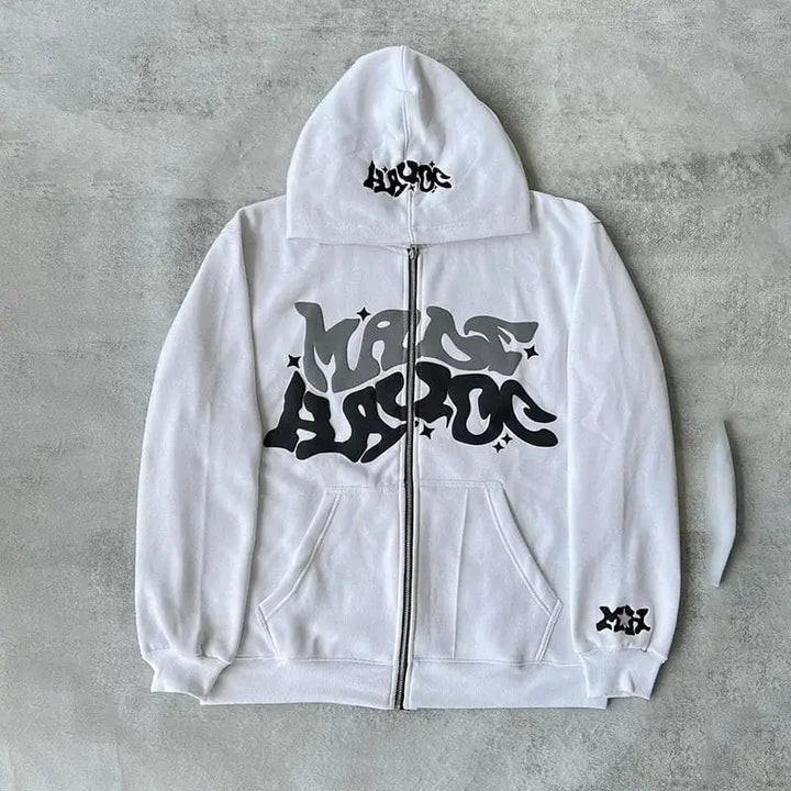 Y2k zip-up sweatshirt for stylish comfort