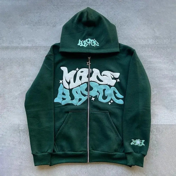 Y2k zip-up sweatshirt for stylish comfort