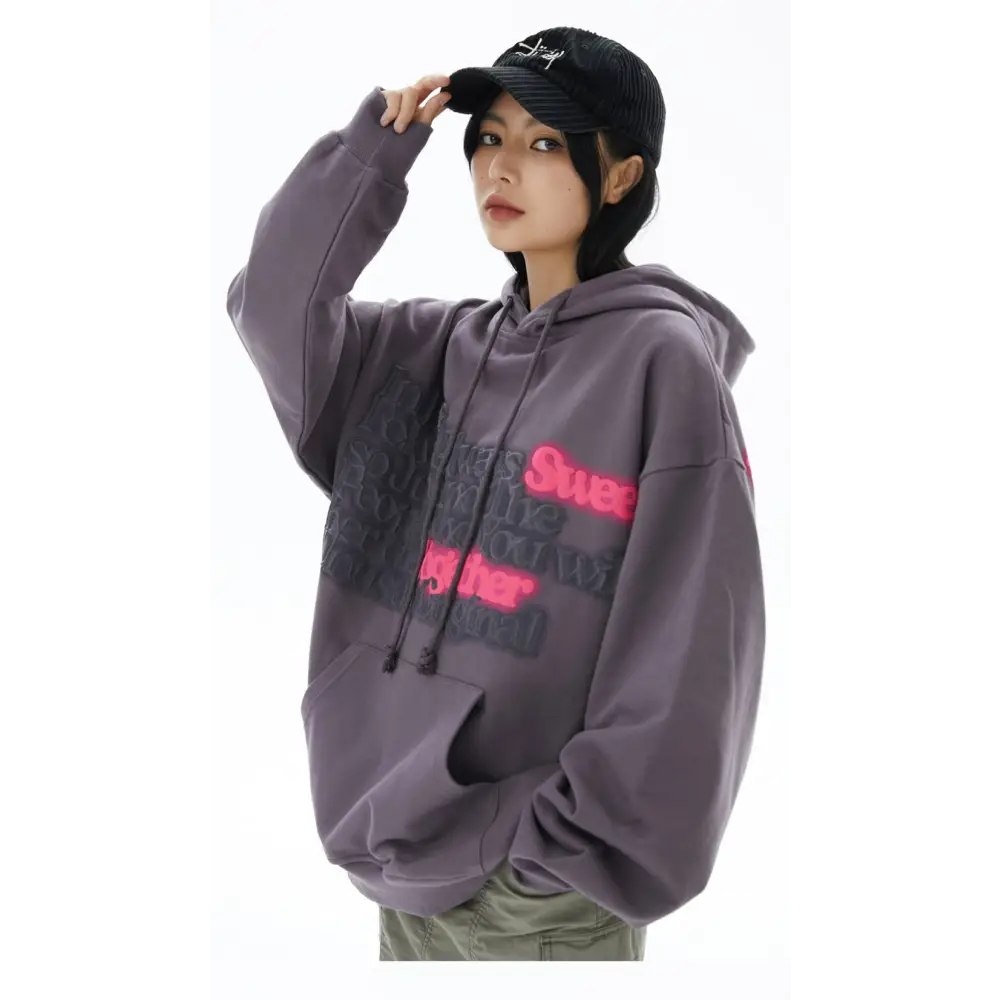 Sweet together y2k embroidered hoodie for ultimate comfort and style - hoodies
