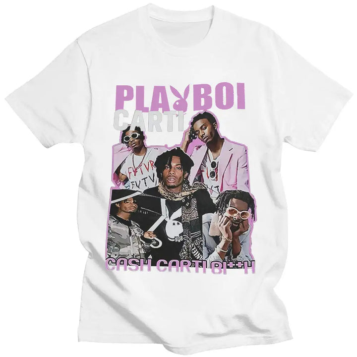 Y2k playboi carti fan t-shirt - 2 / xs