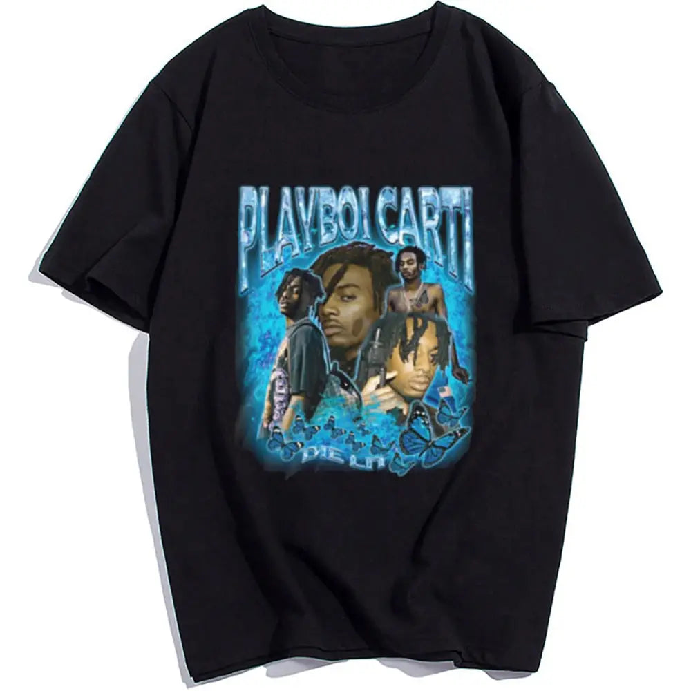Y2k playboi carti fan t-shirt - 3 / xs