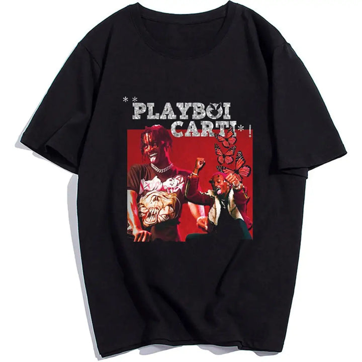 Y2k playboi carti fan t-shirt - 4 / xs