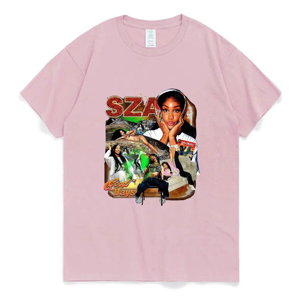 T-shirt sza fashion y2k - streetwear r&b essentiel - 7 / s