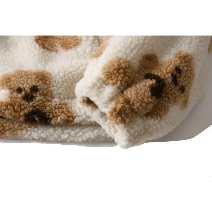 Y2k teddy bear fuzzy hoodie for cozy style and comfort - jackets