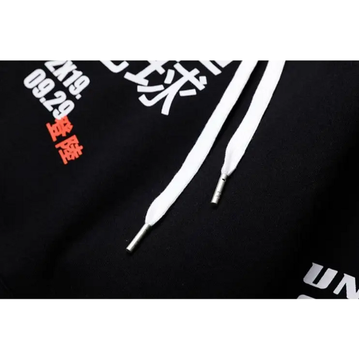 Japanese letter print y2k hoodie for stylish streetwear fashion - hoodies