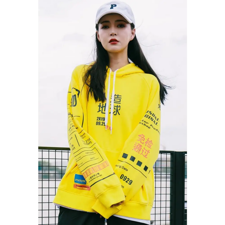 Japanese letter print y2k hoodie for stylish streetwear fashion - hoodies
