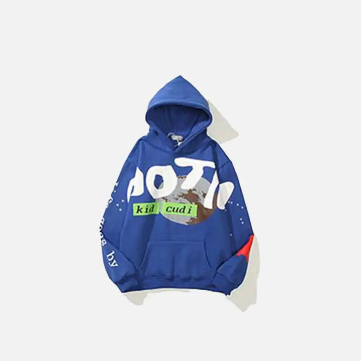 Chosen kid cudi y2k hoodie for ultimate comfort and style - blue / s - hoodies