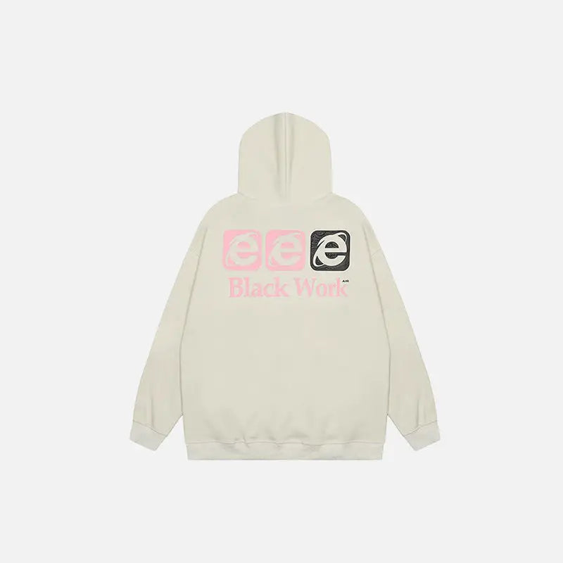 Luxury y2k streetwear hoodie with letter embroidery and star pattern - hoodies