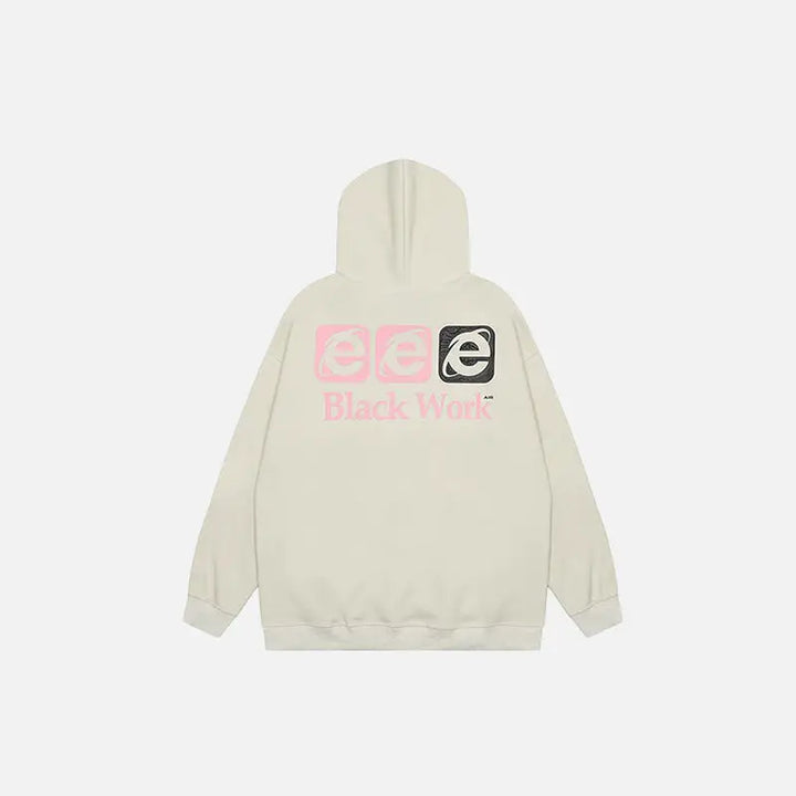 Luxury y2k streetwear hoodie with letter embroidery and star pattern - hoodies