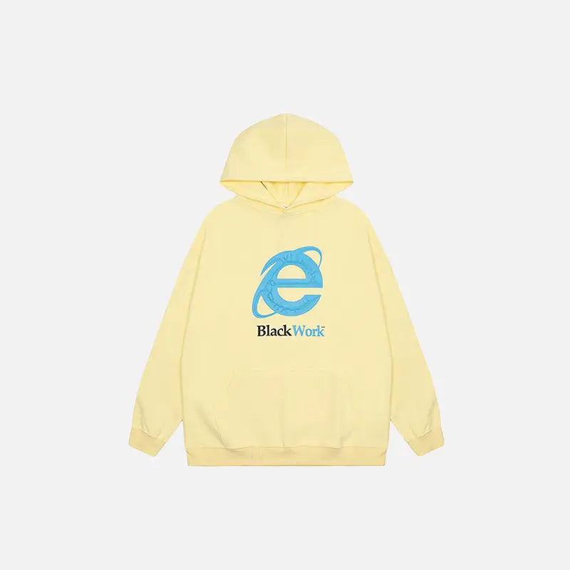 Luxury y2k streetwear hoodie with letter embroidery and star pattern - yellow / m - hoodies