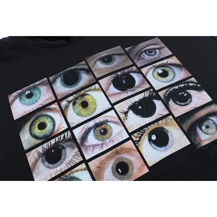 Eyes y2k wall hoodie for vintage streetwear fans - hoodies