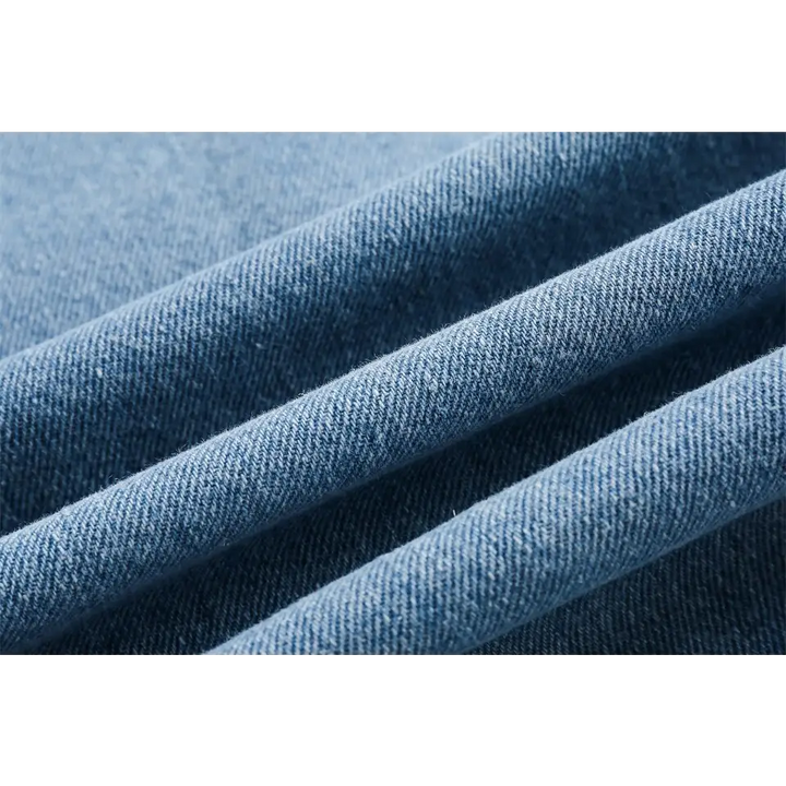 Original y2k denim jacket with lapel collar in eye-washed design