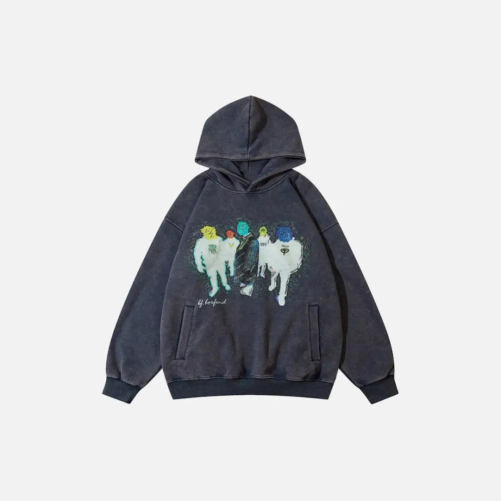 Gang y2k hoodie for comfortable streetwear fashion - blue / s - hoodies