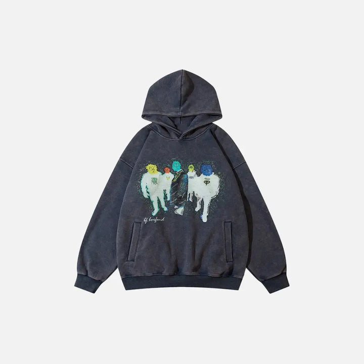 Gang y2k hoodie for comfortable streetwear fashion - blue / s - hoodies