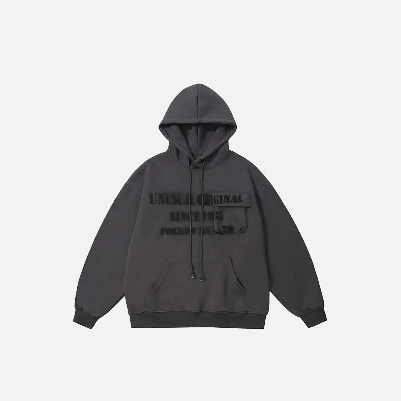 Unusual y2k pocket hoodie for comfort and style - darkgrey / m - hoodies