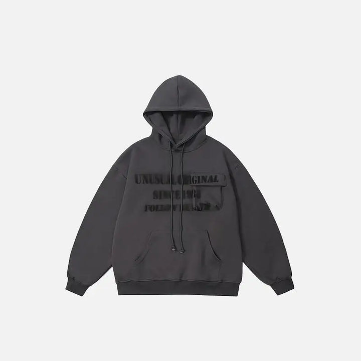 Unusual y2k pocket hoodie for comfort and style - darkgrey / m - hoodies
