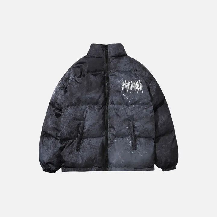 Vibrant tie-dye quilted jacket for y2k fashion enthusiasts - black / m - jackets
