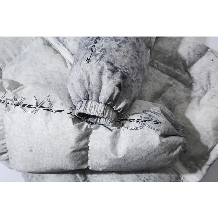 Vibrant tie-dye quilted jacket for y2k fashion enthusiasts - jackets