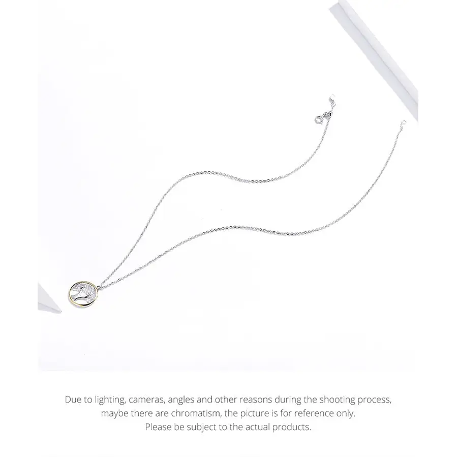 Sterling silver tree of life pendant necklace with zirconia stones - necklaces