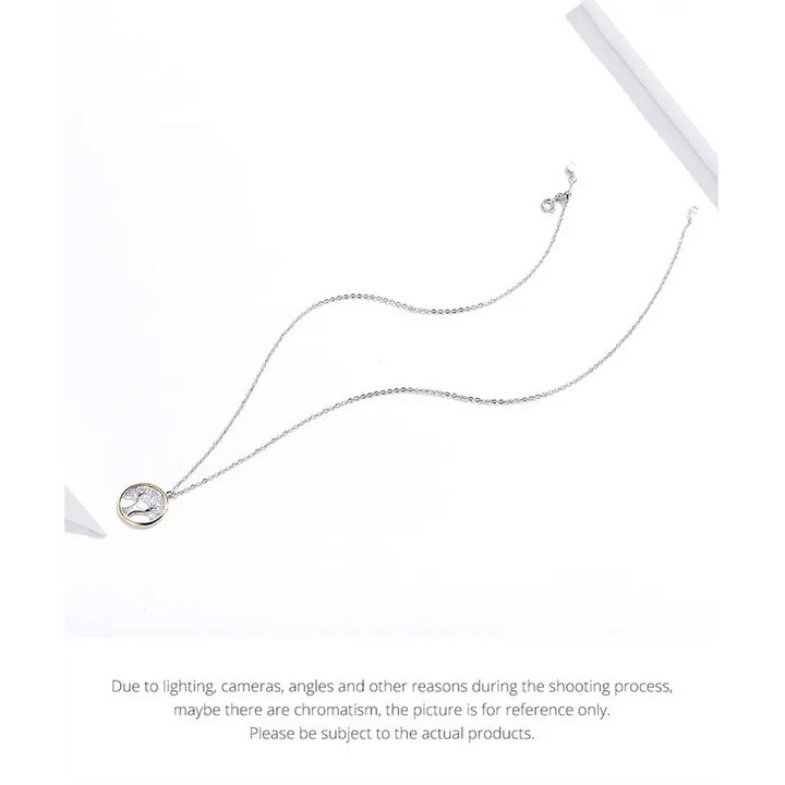 Sterling silver tree of life pendant necklace with zirconia stones - necklaces